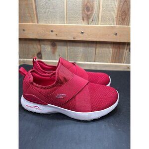 Skechers Womens Slip-On Sneakers Size 6.5 Red Mesh Memory Foam Skech-Air Sole